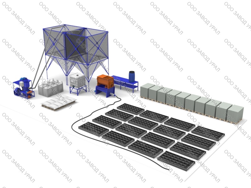 Мини завод «ЗП-УНИВЕРСАЛ-500» 20 м3/за 8 ч. смену